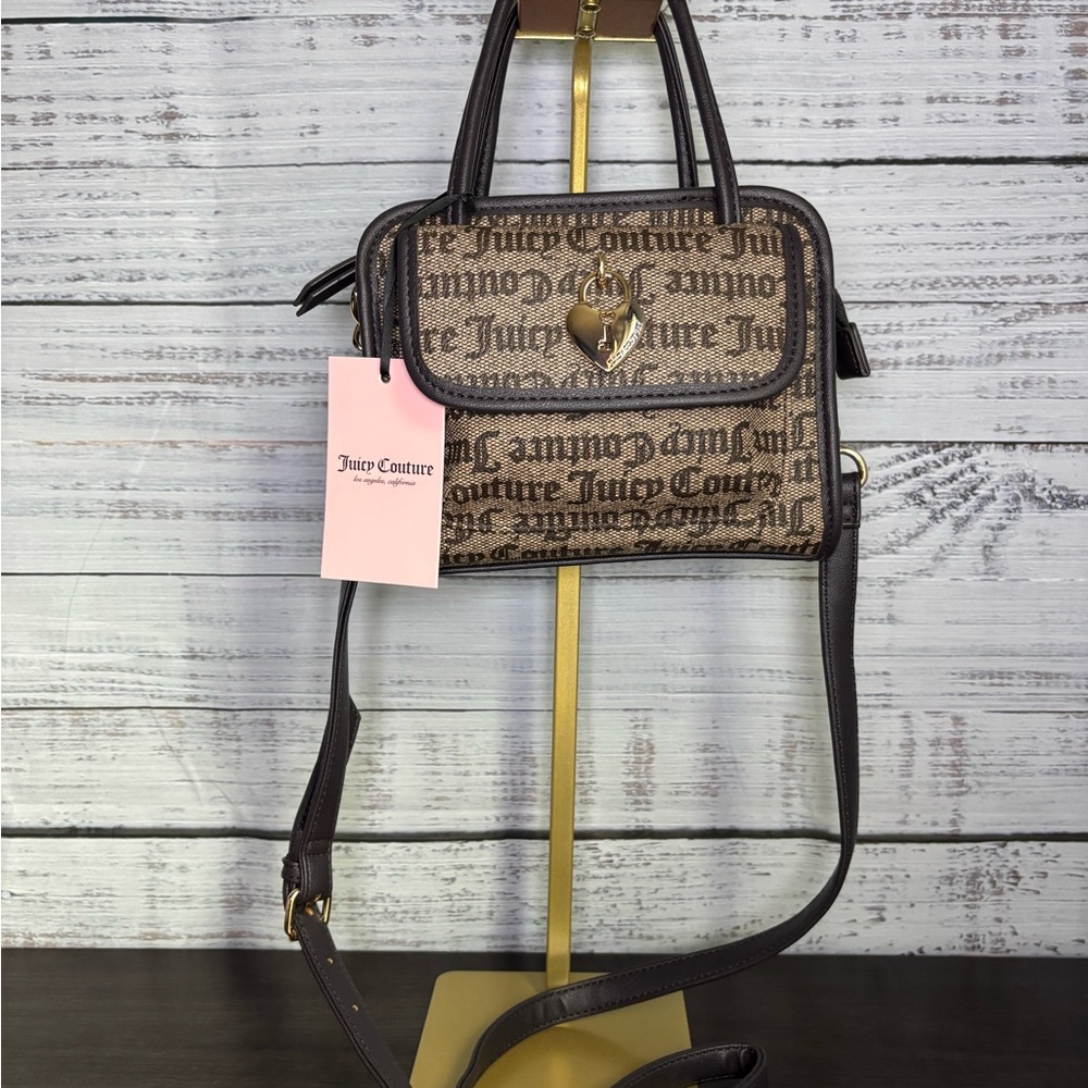NWT Classic Juicy Couture Tan and Brown Crossbody Bag